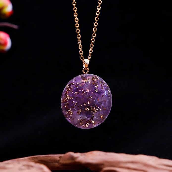 Day Day Up Orgone Pendant Heart Energy Necklace - Healing Crystal Necklaces For Women With Reiki Quartz Gemstones - Fashion Jewelry