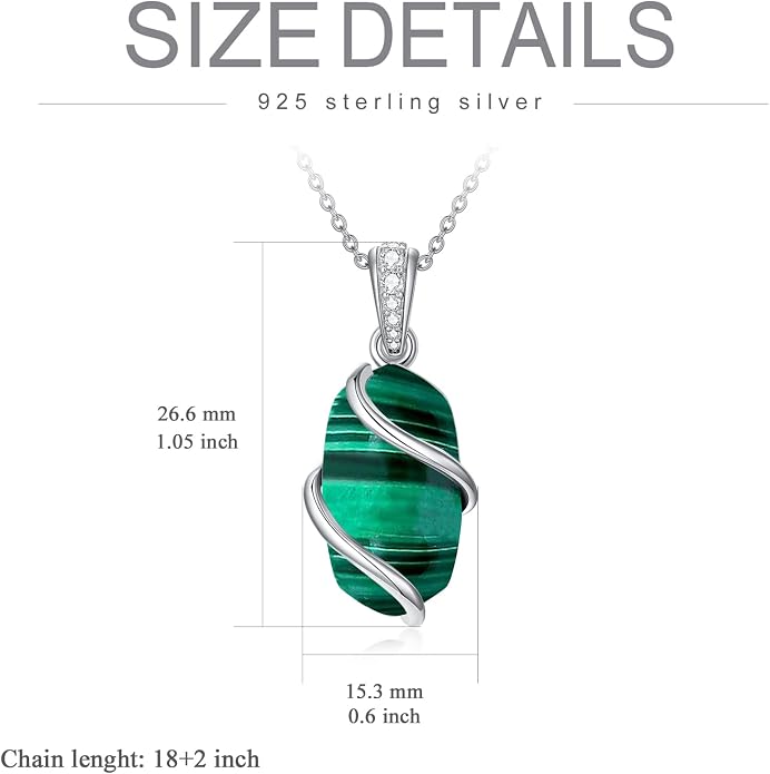 HPQQ Necklace for Women 925 Sterling Silver Dainty Gemstone Pendant Fine Jewelry Birthday Mothers Day Gifts for Mom Wife Her