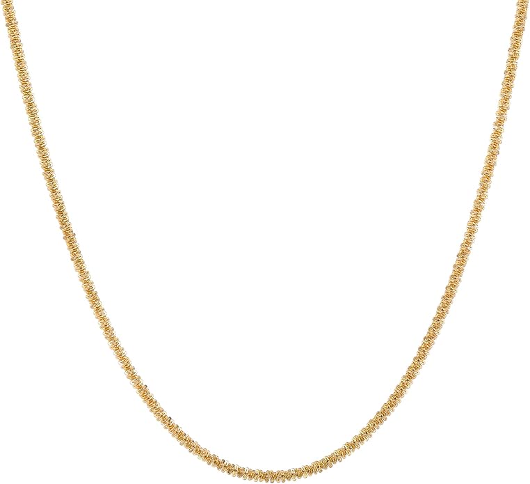 Gold Chain Necklace for Women Dainty Simple Satellite Beaded Twisted Chain Choker Necklace Everyday Jewelry Christmas Gifts