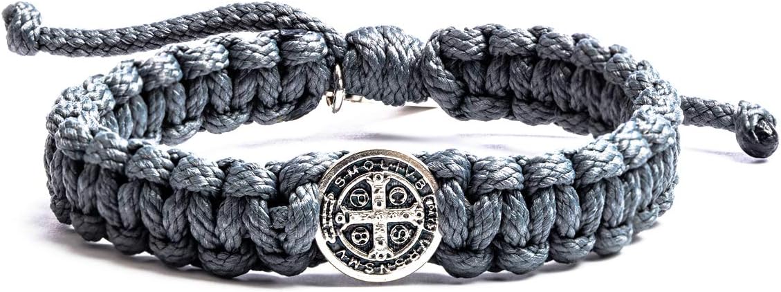 My Saint My Hero Benedictine Blessing Bracelets – Handwoven Spiritual Protection with Medals Hand-Cast In Italy at Sacred Site