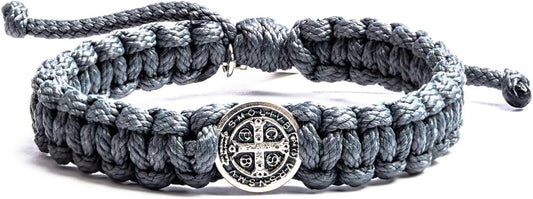 My Saint My Hero Benedictine Blessing Bracelets – Handwoven Spiritual Protection with Medals Hand-Cast In Italy at Sacred Site