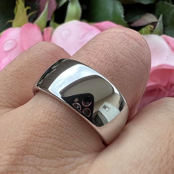 TUTISS 2mm 3mm 4mm 5mm 6mm 7mm 8mm 10mm White Tungsten Rings for Men Women Engagement Wedding Bands Domed Polished Shiny Comfort Fit