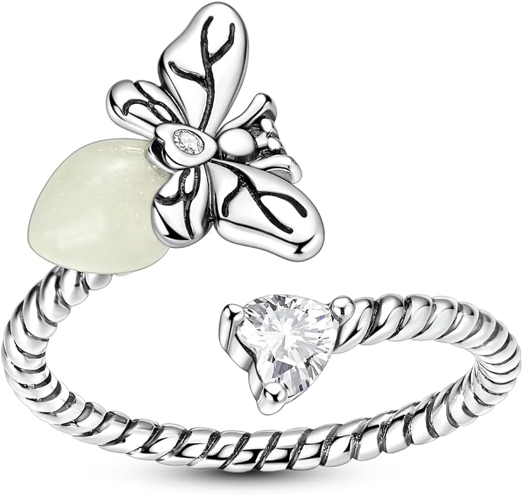 925 Sterling Silver Adjustable Open Rings for Women with Snake, Evil Eye or Bee Designs, Dainty Stackable Thumb Finger Rings, Gold Silver Ring Jewelry Gift for Mujer, Size 6-9