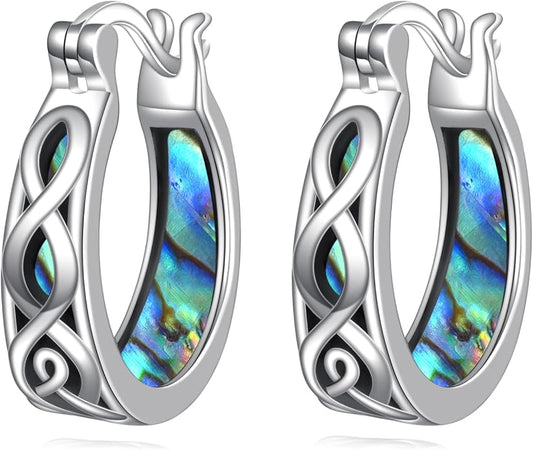 Sterling Silver Hoop Earrings Small Hoop Sun/Leaf/Triangle Huggie Earrings for Women Hypoallergenic
