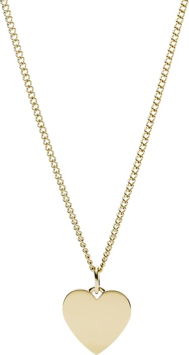 Fossil Women's Gold-Tone Stainless Steel Pendant Chain Necklace for Women