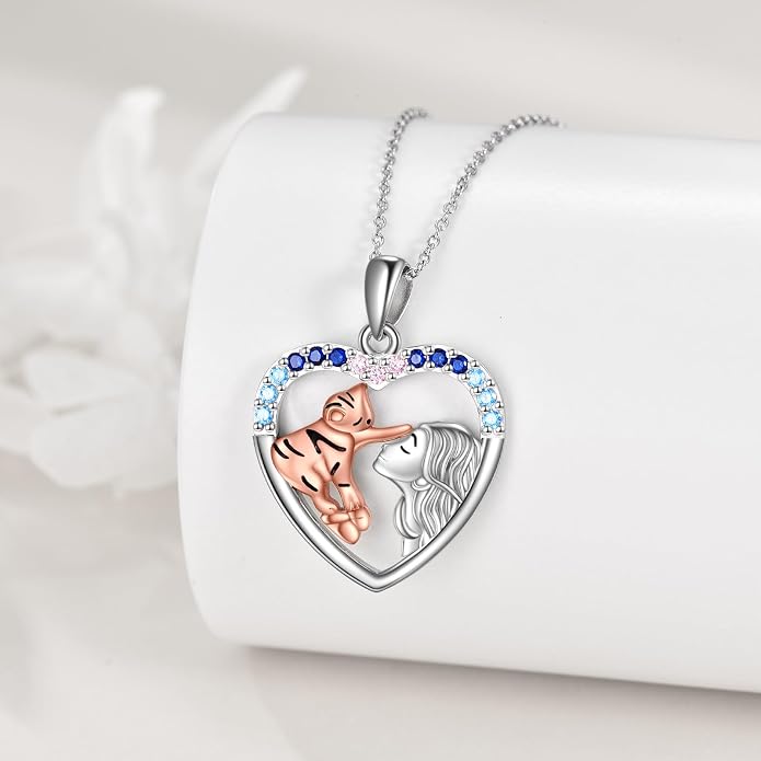 LUHE Animal Necklace Sterling Silver Cute Pendant Jewelry Gifts for Women and Teens