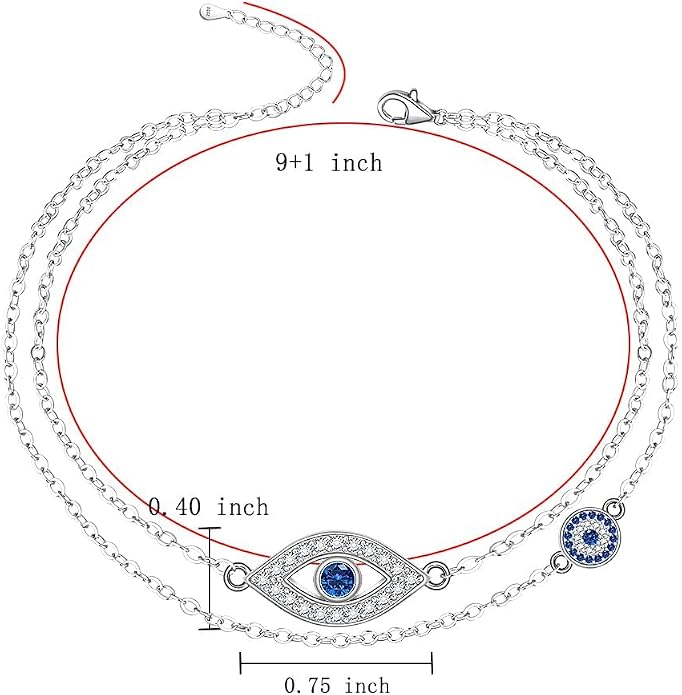 Infinity Cat Paw Print Celtic Knot Sea Turtle Elephant Flamingo Butterfly Dolphin Evil Eye Anklets Bracelets for Women Sterling Silver Adjustable Ankle Bracelet Summer Beach Lovers Gift