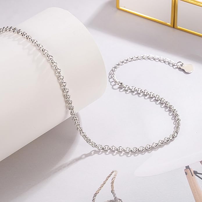 Dankadi Women 925 Sterling Silver Anklets Bracelet Men Simple Chopin/Box Chain/Twist Rope Chain Summer Beach Foot 24k Gold Plated Jewelry Gift