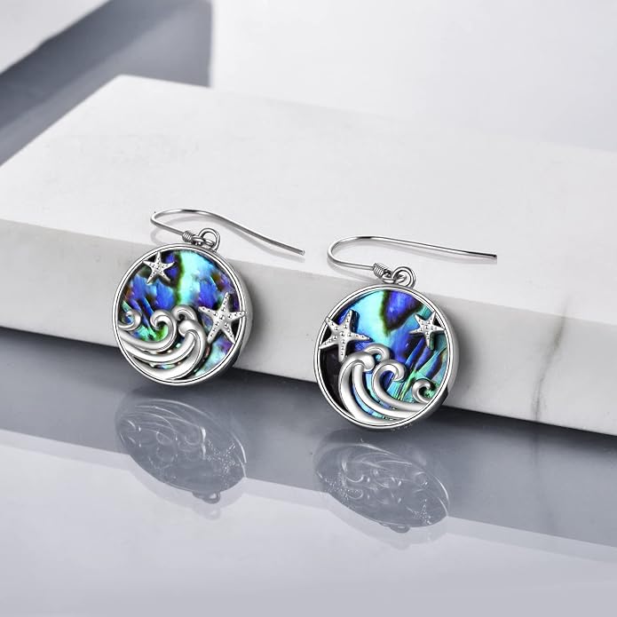 Beach Starfish Earrings for Women Sterling Silver Starfish Jewelry Gifts