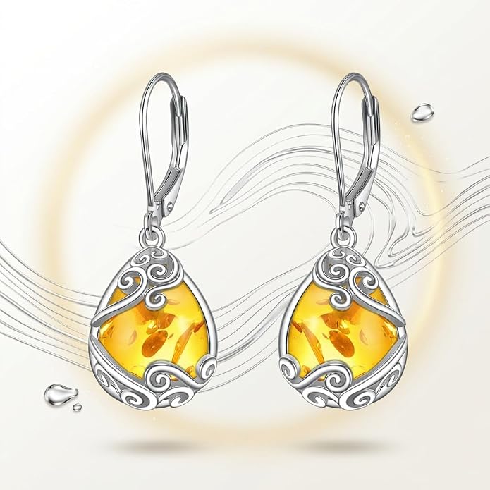 Teardrop Tree of Life/Filigree Earrings for Women Dangle Leverback Earrings Jewelry Gift Anniversary For Her