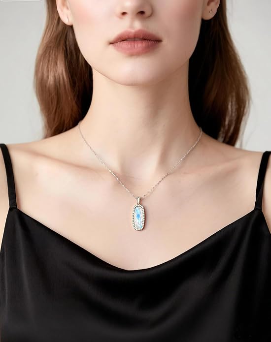 Natural Gemstone New Beginnings Birthday Graduation Gifts 925 Silver Jewelry Plated with 18K Gold Protection Necklace for Women