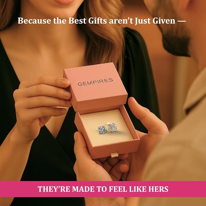 Gempires Gemstone Druzy Stud Earrings for Women 14k Gold Plated Handmade Prong Set Studs Raw Crystal Hypoallergenic Jewelry Minimalist Every Ocassion Gift