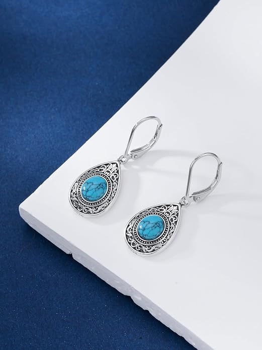 Seiyang Dangle Earrings 925 Sterling Silver Animal/American Flag/Turquoise Dangle Drop Earrings Jewelry Gifts for Women