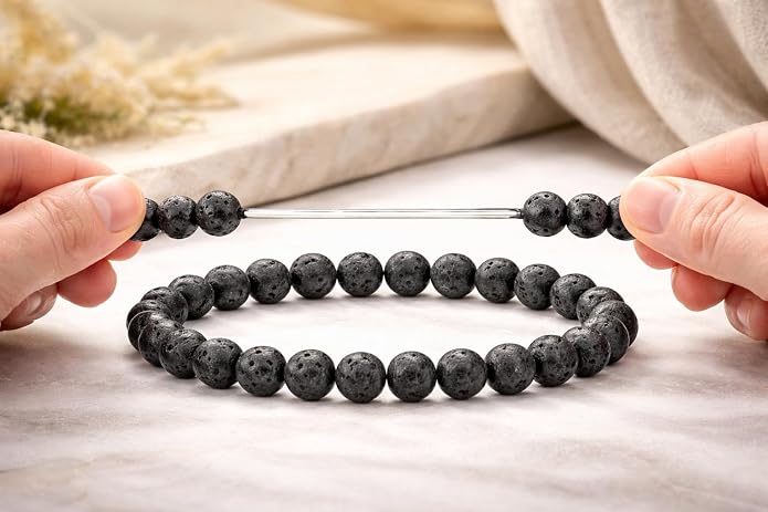Natural Gemstone Bead Bracelet for Women – Healing Crystal Reiki Bracelet, Handmade Spiritual Protection Jewelry, Energy Stone Stretch Bracelet Gift for Women & Girls