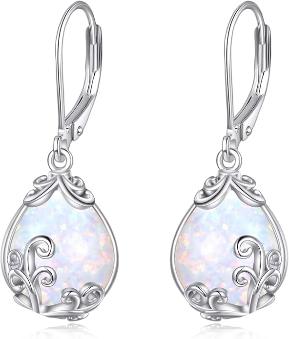 Celtic Filigree Earrings for Women Gemstone Jewelry Gifts