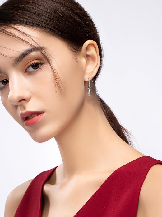 Dorunmo 925 Sterling Silver Western Dangle Earrings for Women Bohemian Earrings Hypoallergenic Christmas Jewelry Gifts for Women