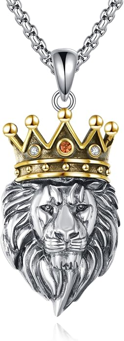 Lion/Anchor/Yggdrasil/Empty Tomb Pendant Necklace Stainless Steel 22+2 Chain Jewelry For Men Father Women Unisex