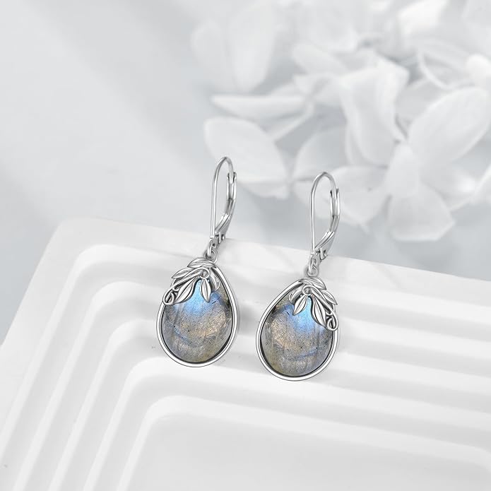 VONALA Flower Earrings for Women 925 Sterling Silver Rose/Lotus/Scottish Thistle/Tulip/Lilac/Mushroom/Pineapple Dangle Drop Earrings Flower Jewelry Gifts for Women Girls Birthday Gifts
