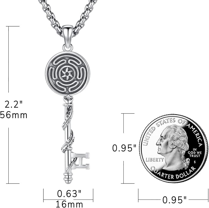 Witchy Jewelry for Women Men Nudo De Bruja Plata 925 Original Witches Knot Necklace Tetragrammaton Hecate Necklace Lilith Necklace Pentagram Necklace Cat Necklace Triple Moon Goddess Pendant Necklace