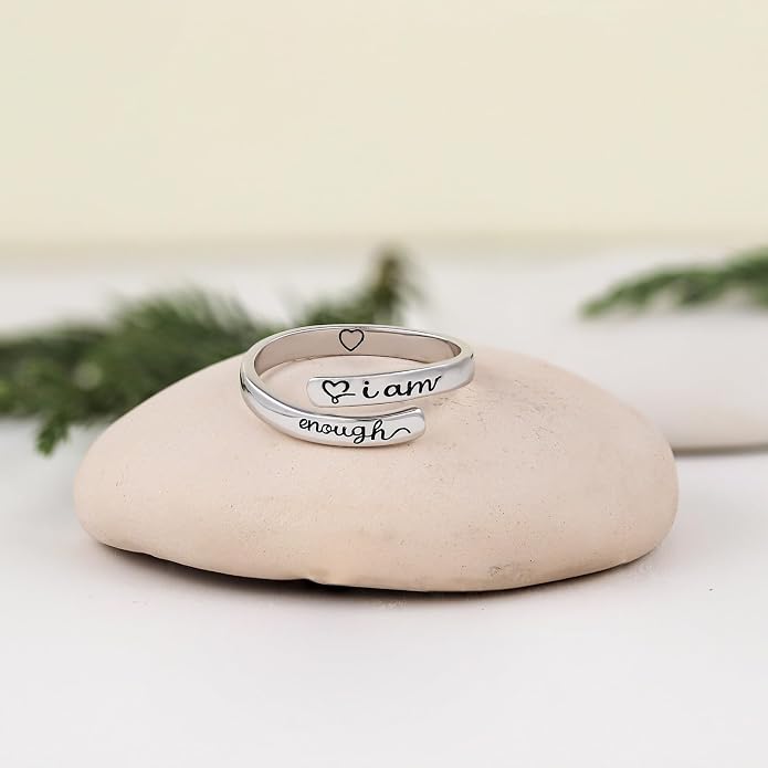 925 Sterling Silver Inspirational Rings for Women Hope Rings Encouragement Jewelry