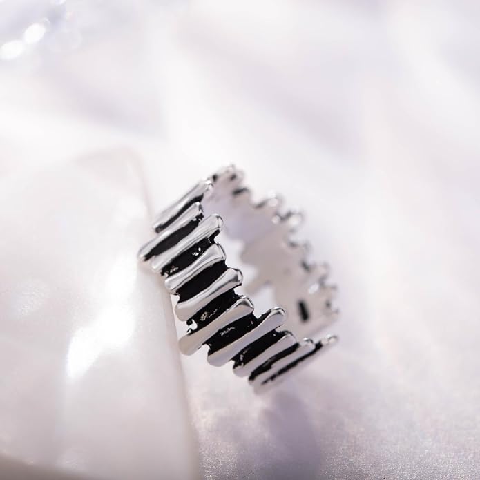925 Sterling Silver Ring Minimalist Adjustable Rings Band Handmade Rings for Women Girls
