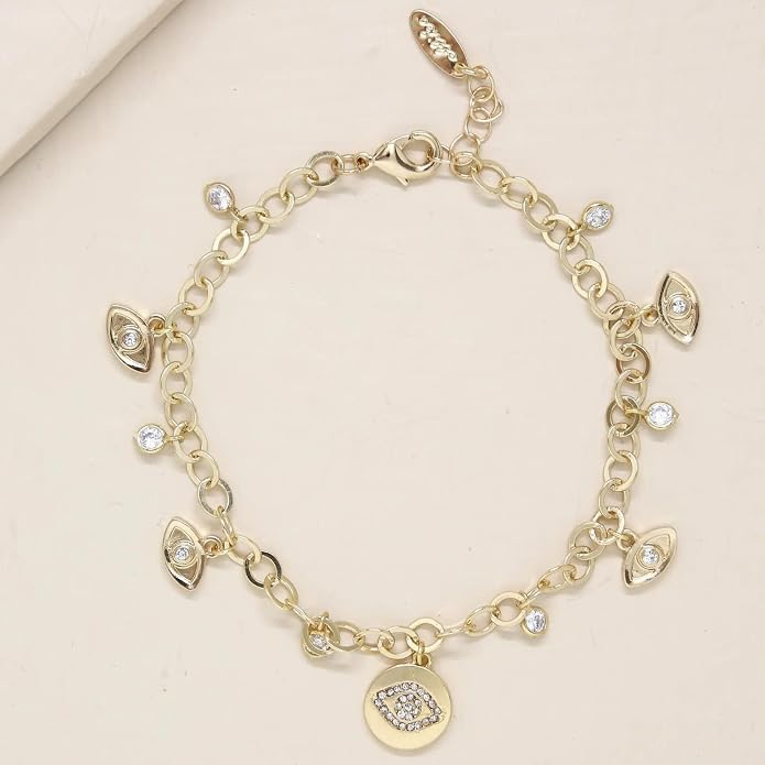 Ettika Anklets for Women. Anklet, 18k Gold or Rhodium Plated. Ankle Bracelets for Women, Jewelry