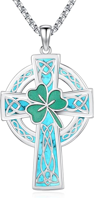 Eusense Viking Jewelry for Men Women Sterling Silver 925 Mjolnir Thors Hammer Pendant Celtic Cross Necklace Wolf Odin Raven Freya Goddess Norse Pagan Compass Vegvisir Yggdrasil Nordic Viking Necklaces Gifts