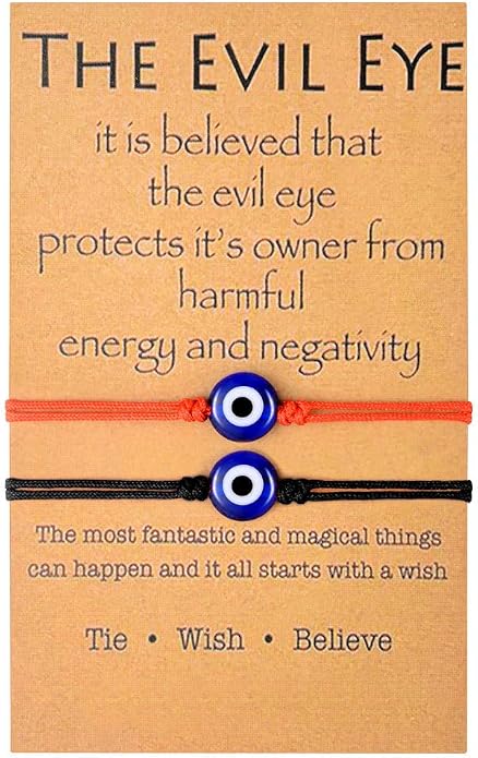 BOCHOI Evil Eye Bracelet for Women Good Luck String Bracelet Kabbalah Protection Friendship Wish Bracelet Jewelry for Girls Girlfriend Wife Mother Daughter