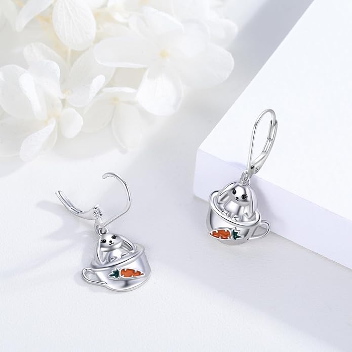 Butterfly/Cardinal/Rabbit/Frog/Turtle/Dragonfly/Flamingo/Mermaid/Hummingbird/Robin/Raven/Owl/Whale/Cat Earrings S925 Sterling Silver Animal Jewelry Gifts for Birthday Christmas