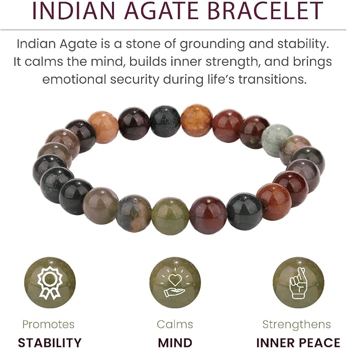 Crystal Vibe - Healing Crystal Bracelet for Women & Men | Natural Gemstone Bead Bracelet | Adjustable Handmade Energy Stone Bracelet | Bracelet for Meditation, Yoga & Daily Wear | Multiple Types