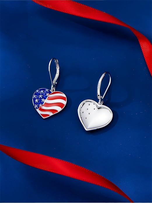 Seiyang Dangle Earrings 925 Sterling Silver Animal/American Flag/Turquoise Dangle Drop Earrings Jewelry Gifts for Women