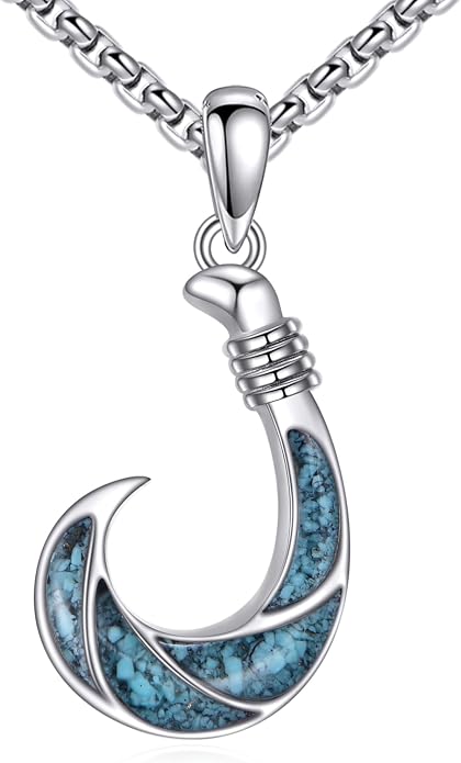 Turquoise Western Necklace Sterling Silver Moon Kokopelli/Cow Skull/Zia Sun/Mountains Pendant Necklace Turquoise Jewelry for Women Hikers Campers
