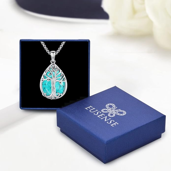Turquoise Jewelry for Women Men 925 Sterling Silver Pendant Urn Necklaces for Ashes Picture Locket Necklace Thor Hammer Yggdrasil Virgen De Guadalupe St Michael Christopher Judas Witches Knot Necklace