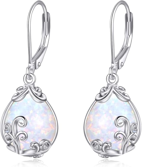 Celtic Filigree Earrings for Women Gemstone Jewelry Gifts