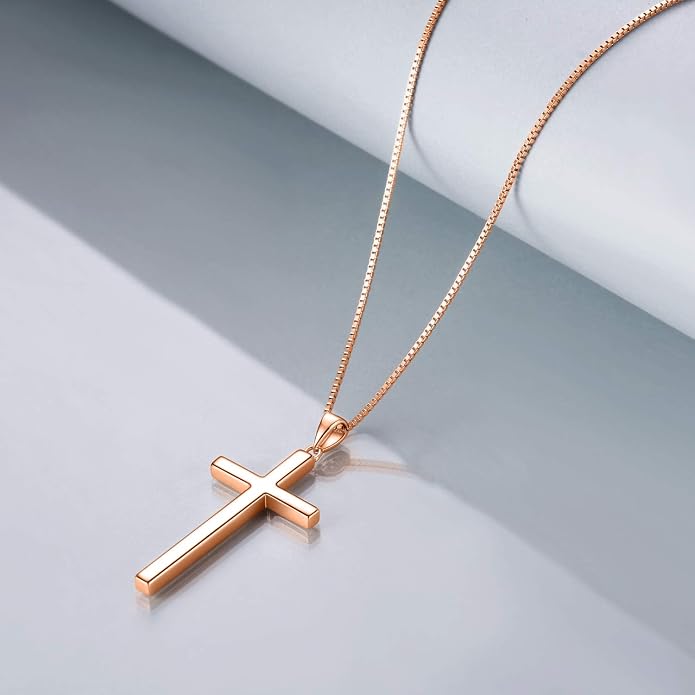 POPLYKE Cross Necklace 925 Sterling Silver Philippians 4:13 I Can Do All The Things Inspirational Necklace Gifts for Women Men 20+2''