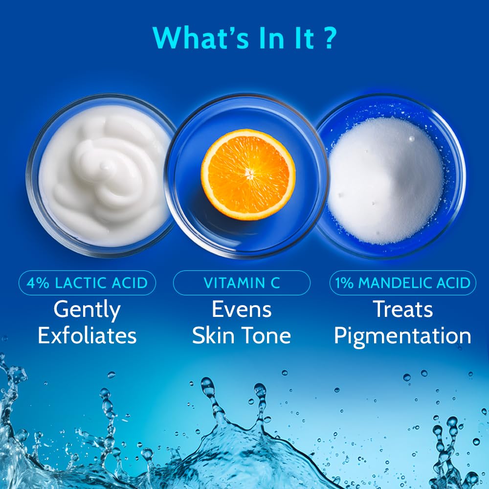 UnderArm Roll-On with 5% AHA| Lactic & Mandelic Acid|Prevents Odour, Brightens Skin & Exfoliates Underarm | For Sensitive Skin | Fragrance-Free | Alcohol & Aluminium Free | 1.35 fl oz