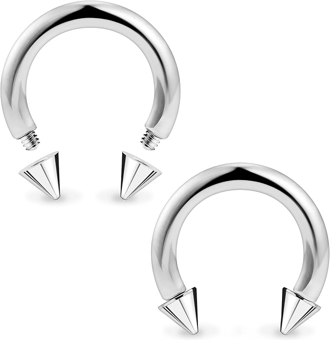 20G-2G ASTM F136 Titanium Septum Rings Nose Ring Hoops Circular Barbell Helix Snug Tragus Rook Daith Cartilage Earring Sneke Bites Lip Ring Hoop Smiley Piercing Jewelry for Women Men 6mm-19mm