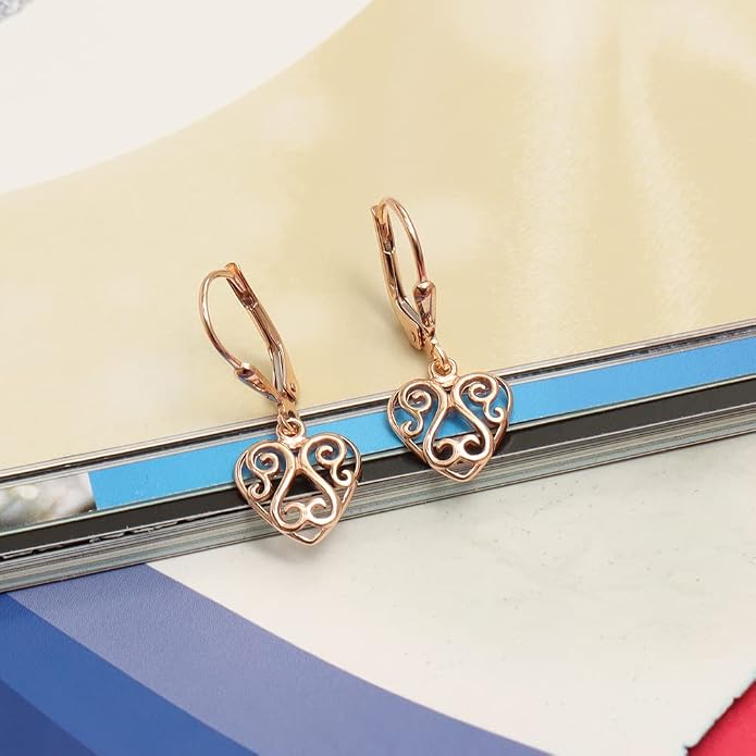 LeCalla 925 Sterling Silver Leverback Drop Earrings | Lightweight Italian Teardrop Dangle Earring for Women