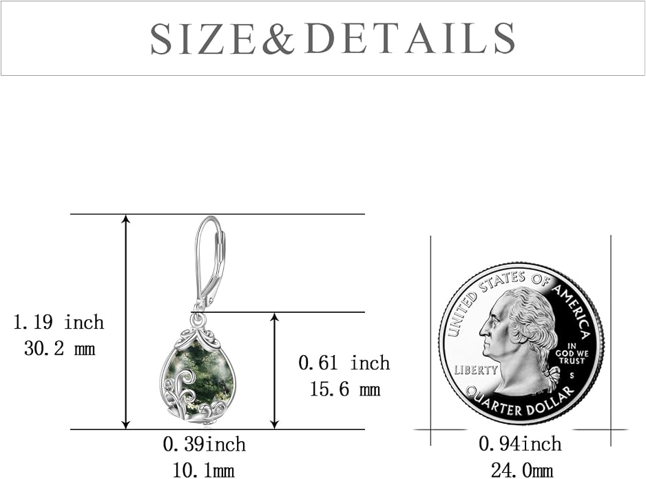 POPLYKE Celtic Filigree Teardrop Drop Dangle Earrings Sterling Silver Leverback Earrings Jewelry for Women