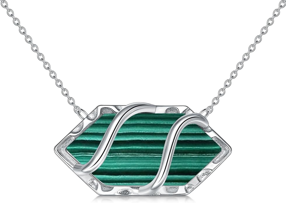 HPQQ Teardrop Necklace 925 Sterling Silver Filigree Gemstone Pendant Necklace Fine Jewelry Birthday Mother's Day Gifts for Women Her Mom