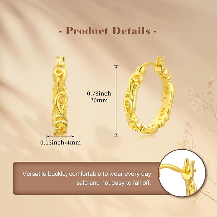 Gold Dainty Hoop Earrings for Women Hypoallergenic Lightweight 14K Gold Huggie Earrings Jewelry Valentines Day Gifts for Wife Girlfriend Her