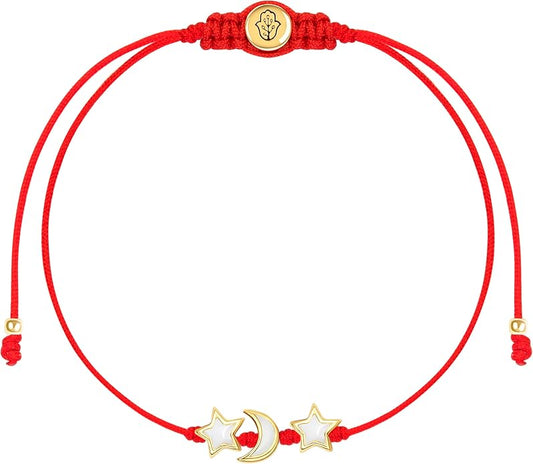 KARMA AND LUCK Red String Bracelet for Women, Evil Eye Protection Bracelet, Adjustable Drawstring 5 to 8’’, Spiritual Lucky Bracelet for Protection, Handmade