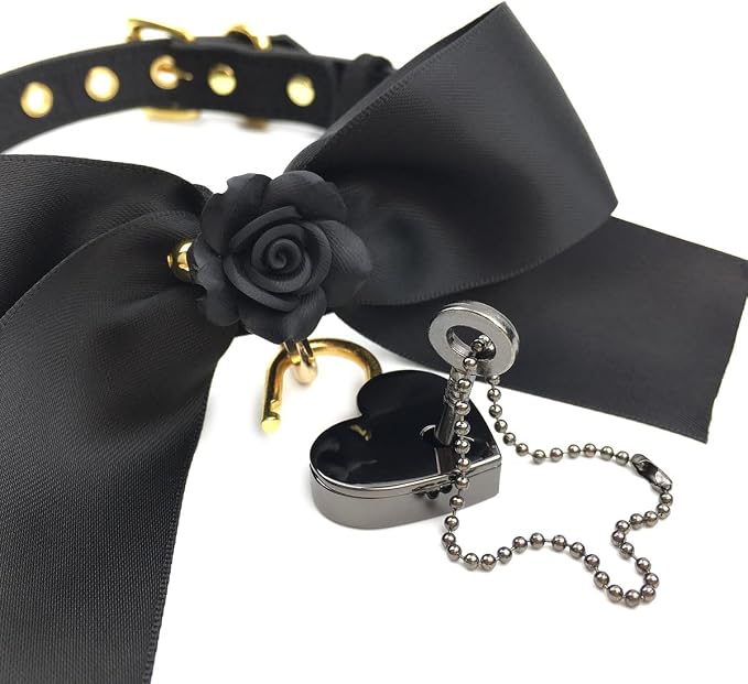 Destiny Love Handmade Rose Flower Choker Collar Necklace Velvet Necklace with Box for Women and Men