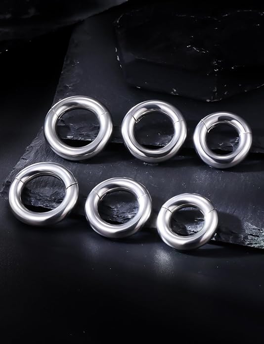 20G 18G 16G 14G 12G 10G 8G 6G 4G 2G Nose Rings Hoops 316l Surgical Steel Clicker Septum Lip Ring Tragus Helix Daith Rook Conch Snug Cartilage Lobe Earrings Hoop Piercing Jewelry For Women Men