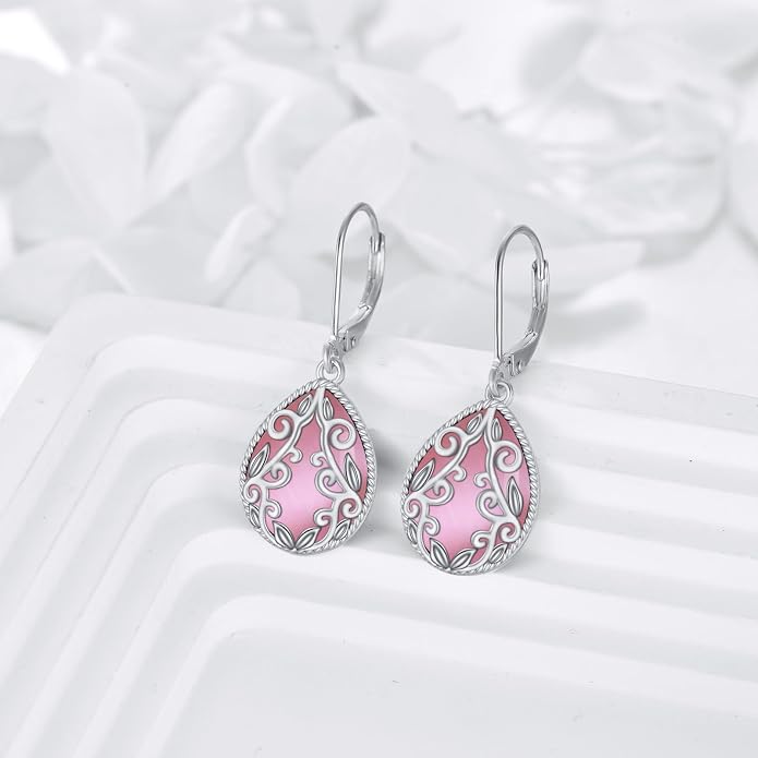 Teardrop Earrings Sterling Silver Filigree Irish Celtic Teardrop Drop Earrings Jewelry Gifts For Women