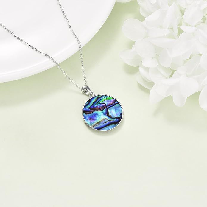 ONEFINITY Tree of Life Necklace 925 Sterling Silver Abalone Shell Celtic Knot Pendant Necklace for Women Jewelry