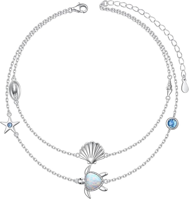 Anklets for Women 925 Sterling Silver Blue Evil Eye Infinity Butterfly Adjustable Multilayer Layered Summer Beach Ankle Bracelet Foot Chain Jewelry for Women
