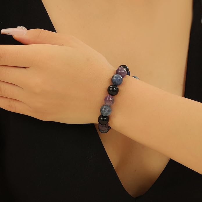 Crystal Vibe - Healing Crystal Bracelet for Women & Men | Natural Gemstone Bead Bracelet | Adjustable Handmade Energy Stone Bracelet | Bracelet for Meditation, Yoga & Daily Wear | Multiple Types