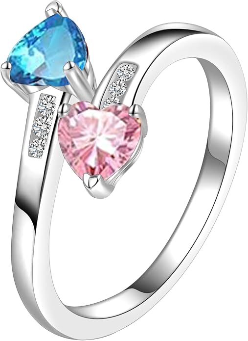 Btysun Mothers Day Gifts, Birthday Gifts for Women Non Tarnish Gold Rings Adjustable 1-12 Birthstone Rings Birthday Gift for Wife Mom Stocking Stuffers Promise Ring Anniversary Wedding Jewelry