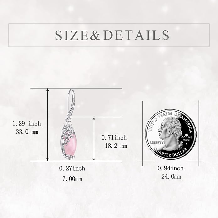 POPLYKE Tree of Life Teardrop Drop Dangle Earrings Sterling Silver Leverback Earrings Jewelry